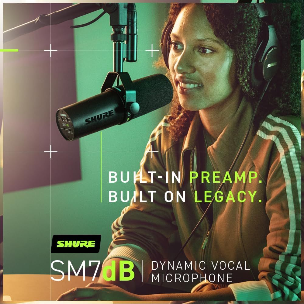 Buy Shure,Shure SM7dB Dynamic Vocal Microphone with Built-In Preamp – XLR Mic for Streaming, Podcasting & Studio Recording - Gadcet UK | UK | London | Scotland | Wales| Near Me | Cheap | Pay In 3 | Microphones